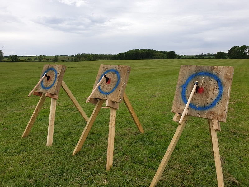 tomahawks sticking in targets